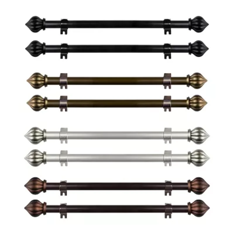 Rod Desyne (Set Of 2) Primrose 5/8 Adjustable Side Curtain