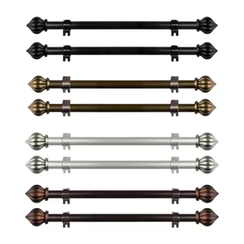 Rod Desyne (Set Of 2) Primrose 5/8 Adjustable Side Curtain