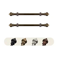 Rod Desyne (Set Of 2) Primrose 5/8 Adjustable Side Curtain