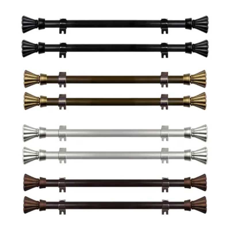 Rod Desyne (Set Of 2) Nisha 5/8 Adjustable Side Curtain