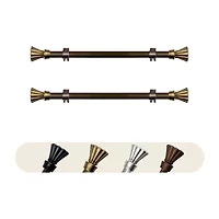 Rod Desyne (Set Of 2) Nisha 5/8 Adjustable Side Curtain