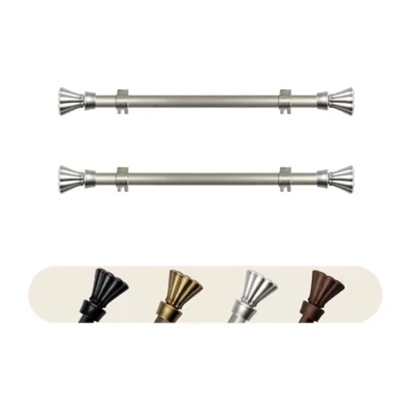Rod Desyne (Set Of 2) Nisha 5/8 Adjustable Side Curtain