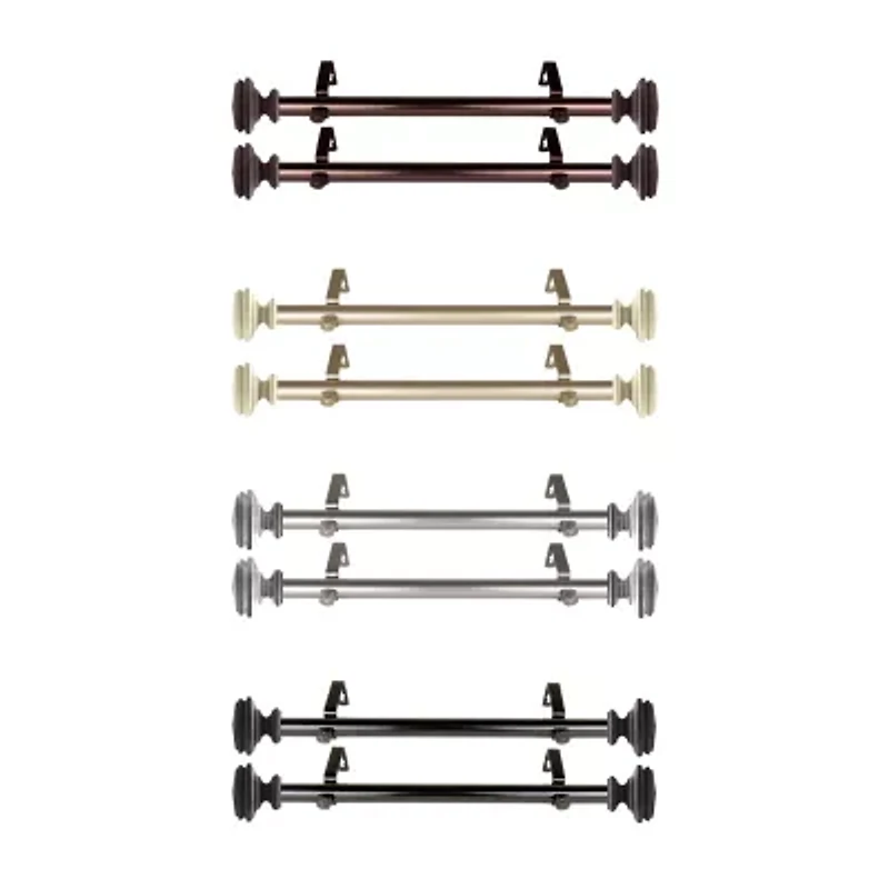 Rod Desyne (Set Of 2) Bedpost 1 Adjustable Side Curtain