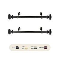 Rod Desyne (Set Of 2) Bedpost 1 Adjustable Side Curtain