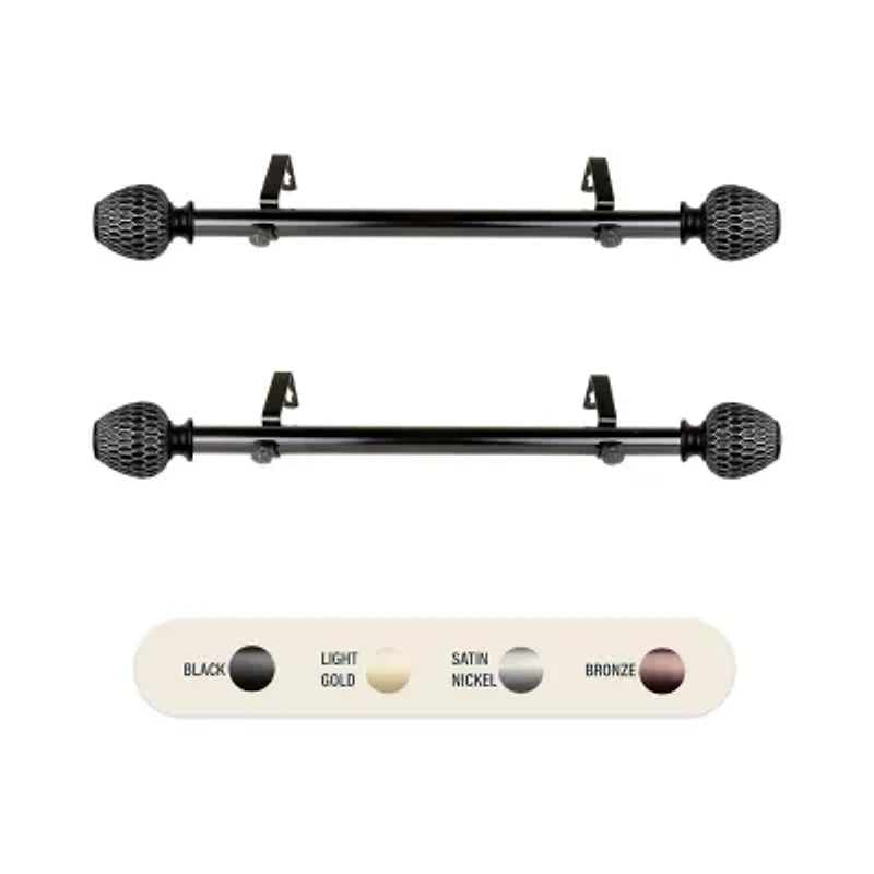 Rod Desyne (Set Of 2) Ashwin 1 Adjustable Side Curtain