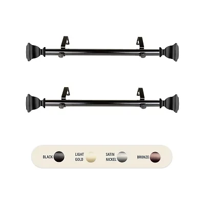 Rod Desyne (Set Of 2) Romeo 1 Adjustable Side Curtain