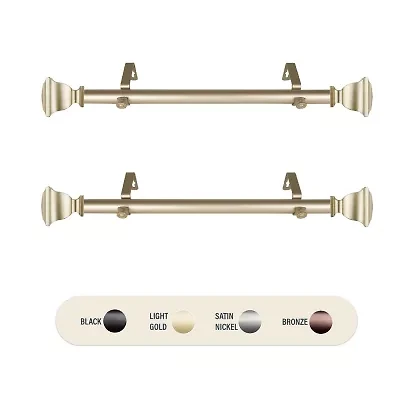 Rod Desyne (Set Of 2) Romeo 1 Adjustable Side Curtain