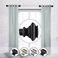 Rod Desyne (Set Of 2) Fern 1 Adjustable Side Curtain