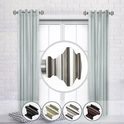 Rod Desyne (Set Of 2) Fern 1 Adjustable Side Curtain