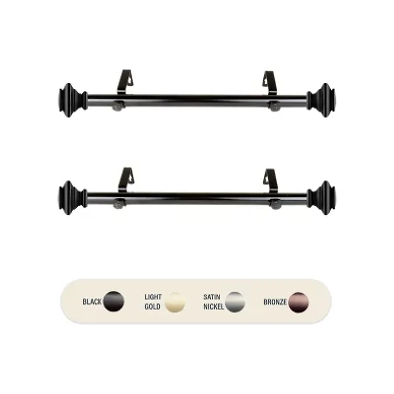 Rod Desyne (Set Of 2) Fern 1 Adjustable Side Curtain