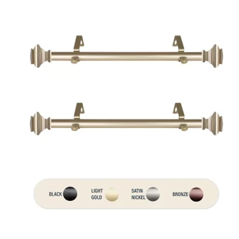 Rod Desyne (Set Of 2) Fern 1 Adjustable Side Curtain