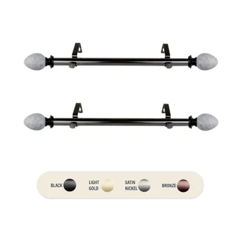 Rod Desyne (Set Of 2) Ovate 1 Adjustable Side Curtain