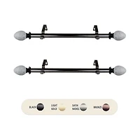 Rod Desyne (Set Of 2) Ovate 1 Adjustable Side Curtain