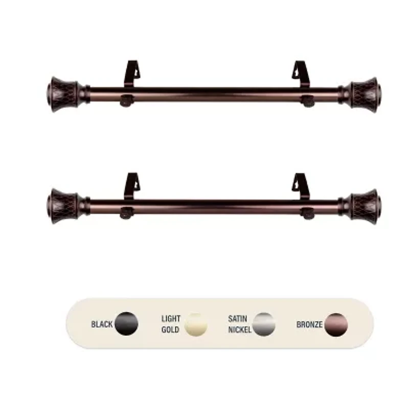 Rod Desyne (Set Of 2) Olympia 1 Adjustable Side Curtain