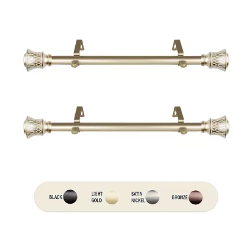 Rod Desyne (Set Of 2) Olympia 1 Adjustable Side Curtain