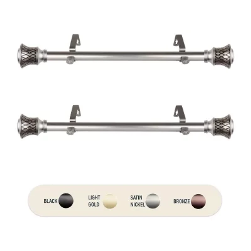 Rod Desyne (Set Of 2) Olympia 1 Adjustable Side Curtain