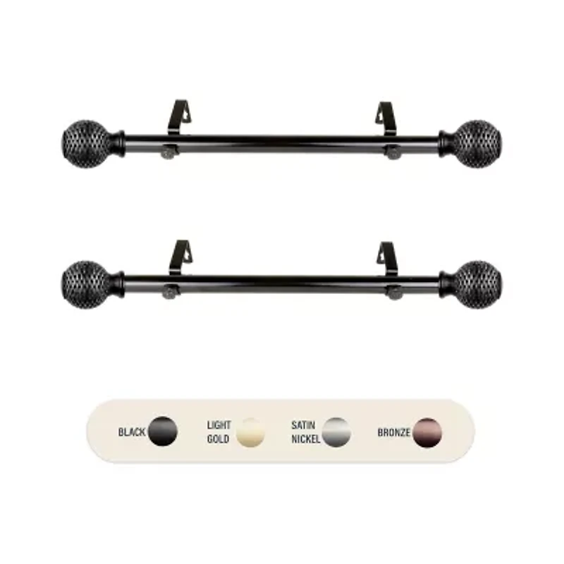 Rod Desyne (Set Of 2) Bala 1 Adjustable Side Curtain