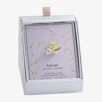 Sparkle Allure Zodiac Womens 2.5MM Cubic Zirconia 14K Gold Over Brass Round Band