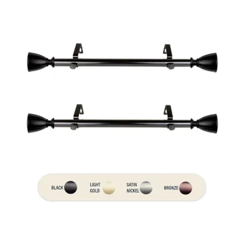 Rod Desyne (Set Of 2) Ayla 1 Adjustable Side Curtain