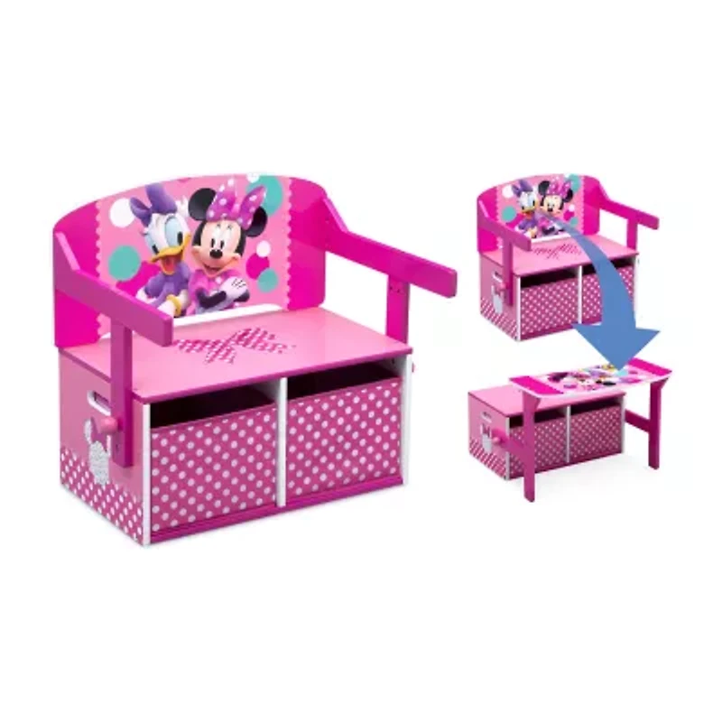 Disney Minnie Mouse Kids Wooden Storage Bench