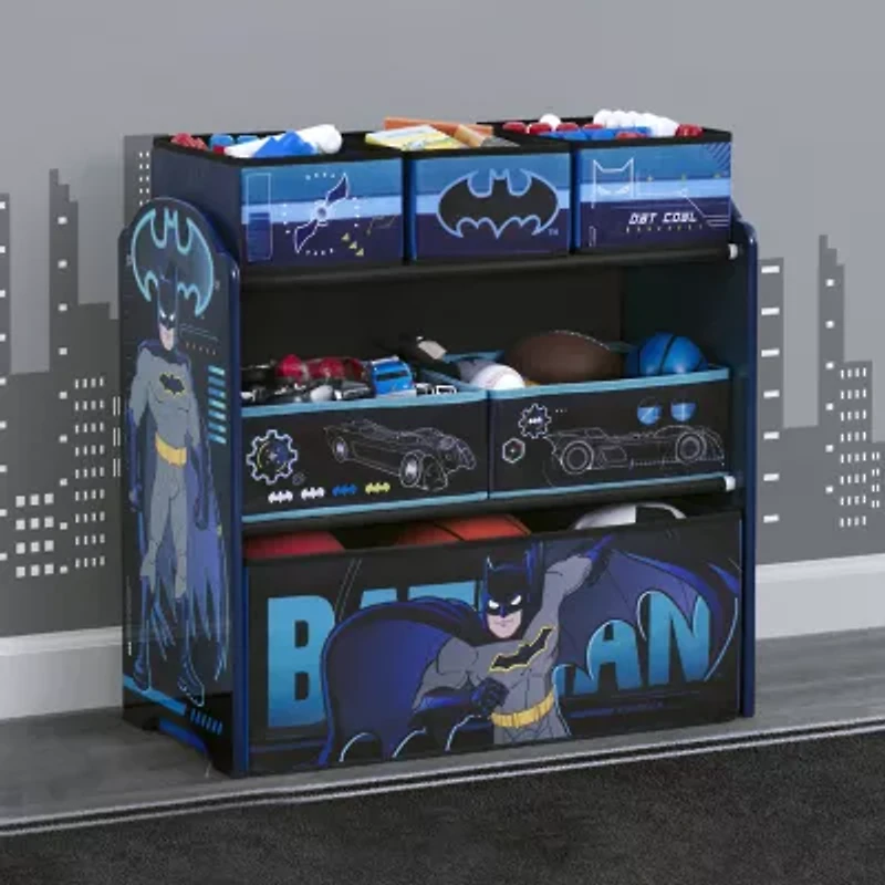 DC Comics Batman 6-Cubby Toy Organizer