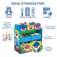 Baby Shark 6-Cubby Toy Organizer
