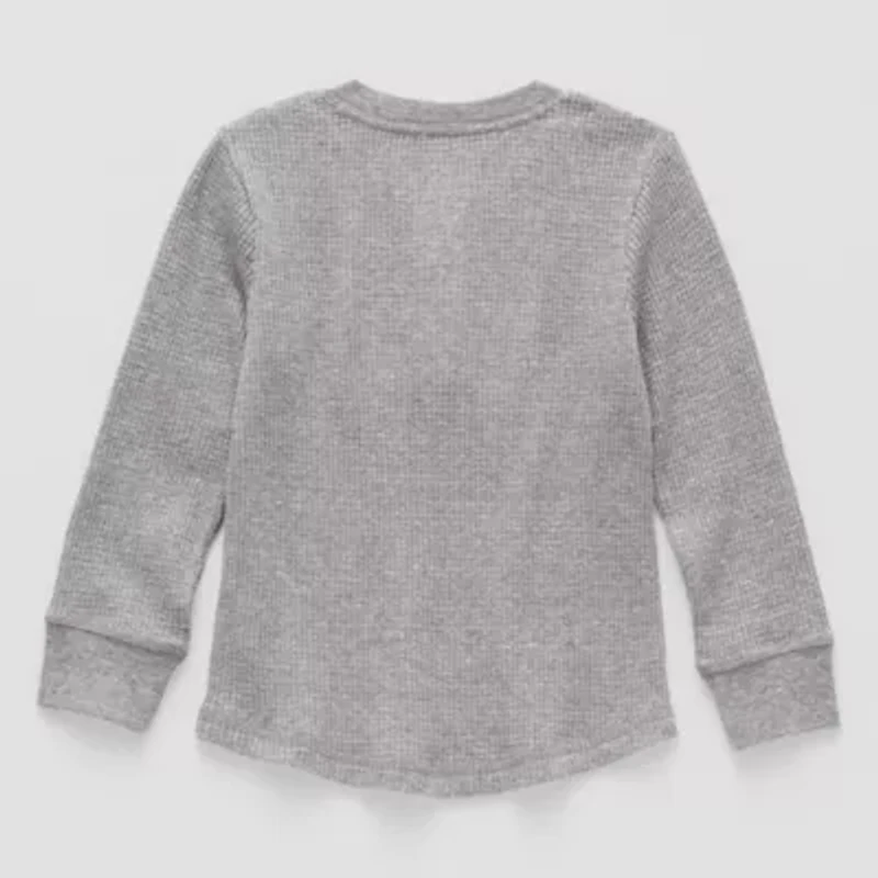 Okie Dokie Toddler & Little Boys Long Sleeve Regular Fit Henley Shirt