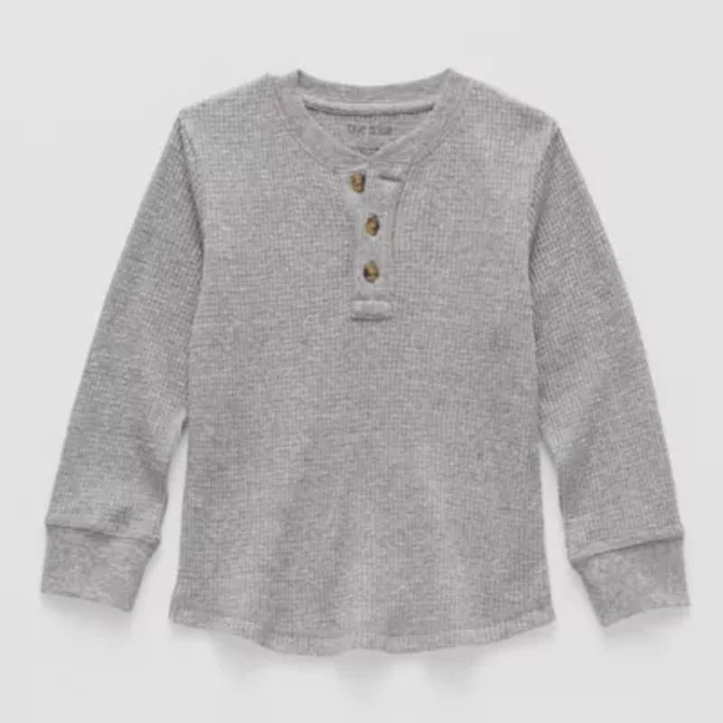 Okie Dokie Toddler & Little Boys Long Sleeve Regular Fit Henley Shirt