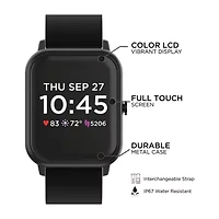 Q7 Unisex Adult Black Smart Watch Q72s01a-G05