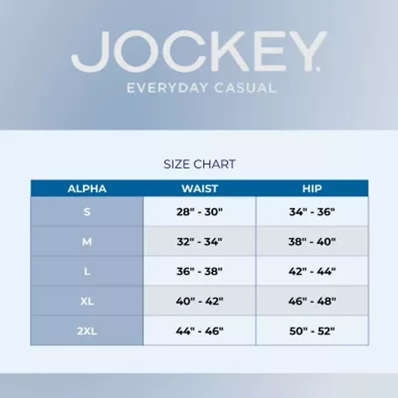 Jockey Everyday Casual Lightweight Cotton Blend Mens Boxer Briefs 2544