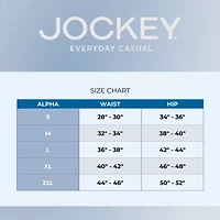 Jockey Everyday Casual Lightweight Cotton Blend Mens Boxer Briefs 2544