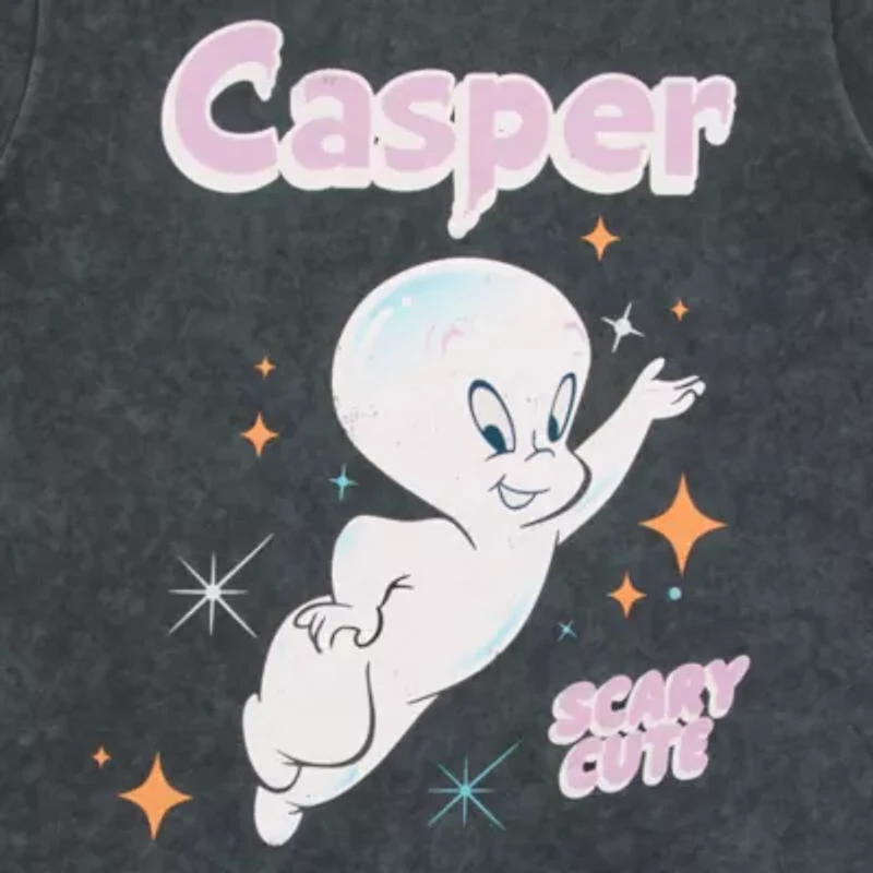 Grayson Threads, The Label Casper Friendly Ghost Oversized Tee Womens Crew Neck Short Sleeve Juniors Graphic T-Shirt