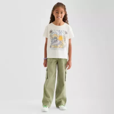 Roxy Big Kid Girls Crew Neck Short Sleeve Classic Fit Graphic T-Shirt