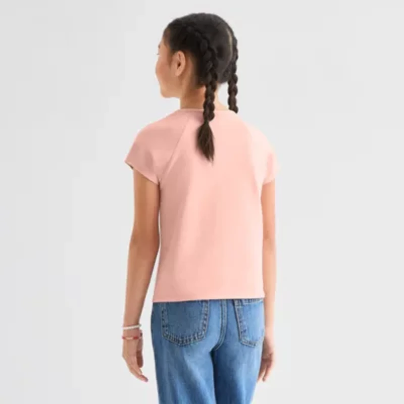 Self Esteem Big Kid Girls Round Neck Short Sleeve T-Shirt