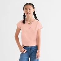 Self Esteem Big Kid Girls Round Neck Short Sleeve T-Shirt