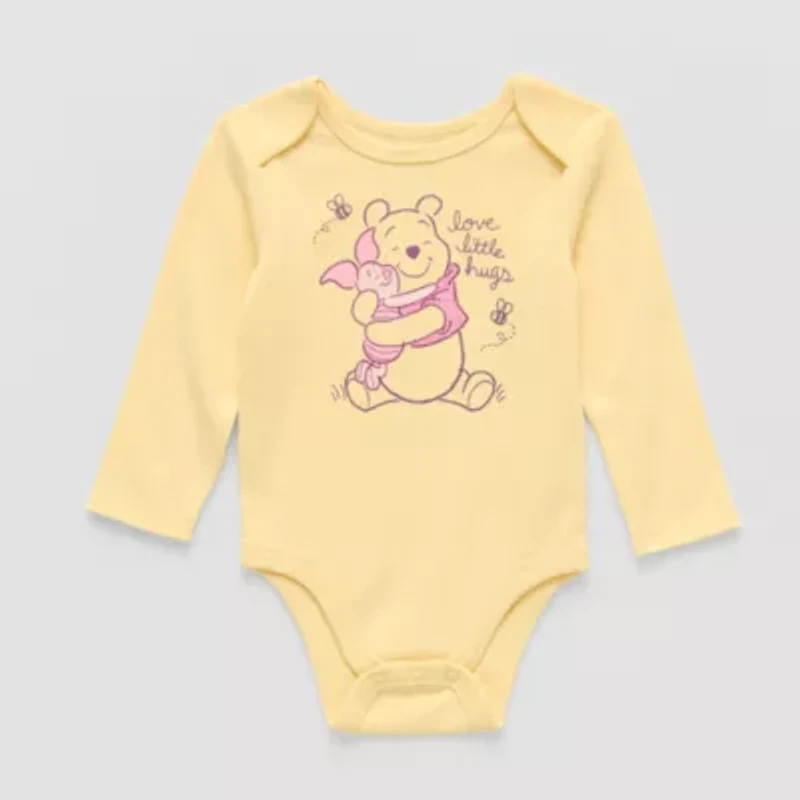 Disney Baby Girls Winnie The Pooh Crew Neck Long Sleeve Bodysuit