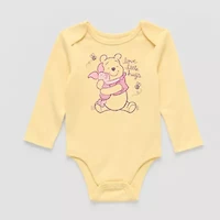 Disney Baby Girls Winnie The Pooh Crew Neck Long Sleeve Bodysuit