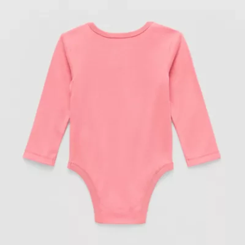 Baby Girls Hello Kitty Crew Neck Long Sleeve Bodysuit