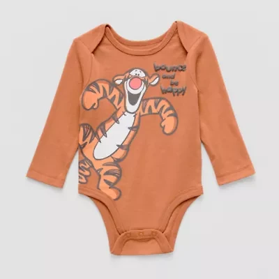Disney Baby Boys Tigger Crew Neck Long Sleeve Bodysuit