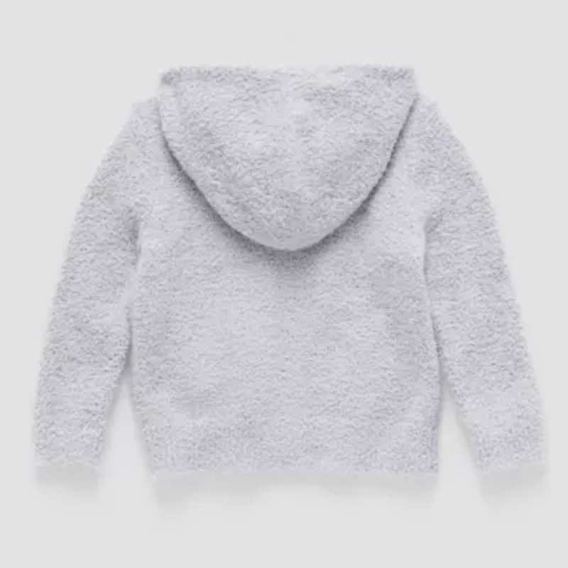 Okie Dokie Baby Boys Hooded Long Sleeve Zipper Cardigan