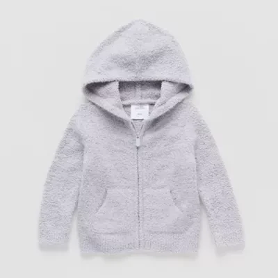 Okie Dokie Baby Boys Hooded Long Sleeve Zipper Cardigan
