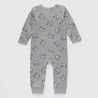 Okie Dokie Waffle Baby Boys Long Sleeve Jumpsuit