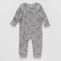 Okie Dokie Waffle Baby Boys Long Sleeve Jumpsuit