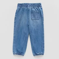 Okie Dokie Baby Girls Adjustable Waist Jogger Denim Jean