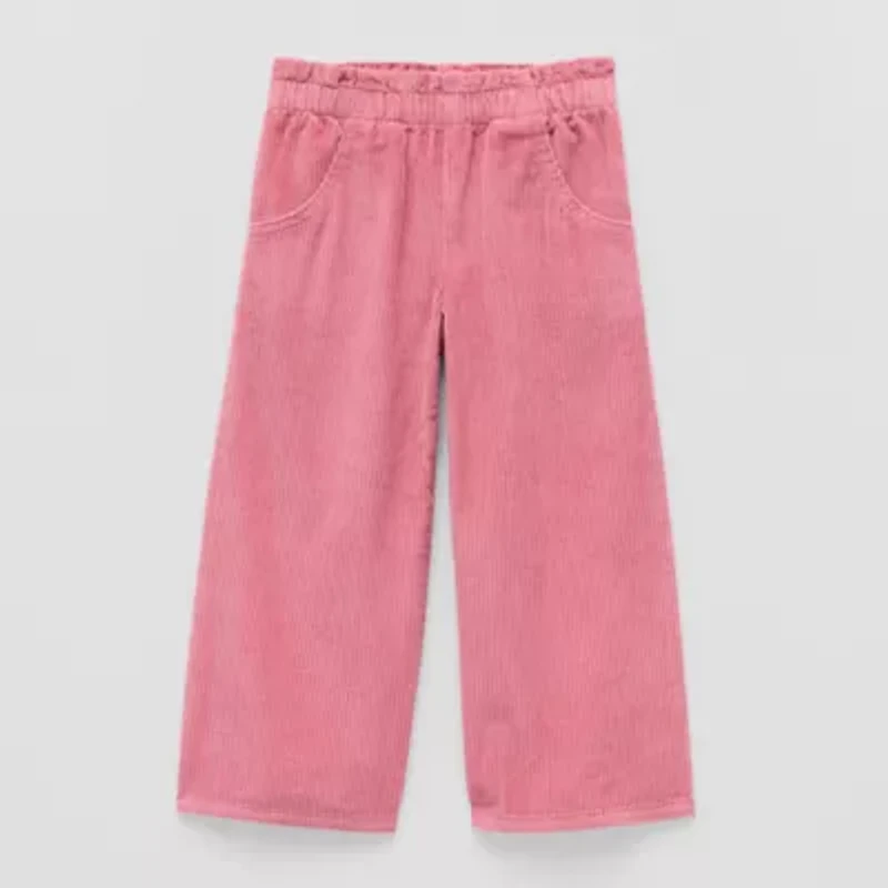 Okie Dokie Toddler & Little Girls Wide Leg Regular Fit Corduroy Pant
