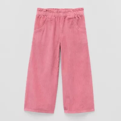 Okie Dokie Toddler & Little Girls Wide Leg Regular Fit Corduroy Pant