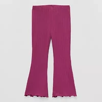 Okie Dokie Toddler & Little Girls Knit Flare Full Length Leggings