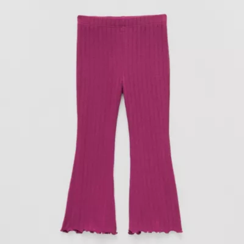 Okie Dokie Toddler & Little Girls Knit Flare Full Length Leggings