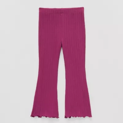 Okie Dokie Toddler & Little Girls Knit Flare Full Length Leggings