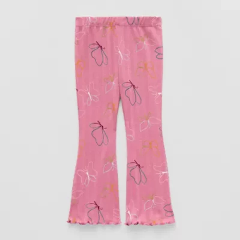 Okie Dokie Toddler & Little Girls Knit Flare Full Length Leggings